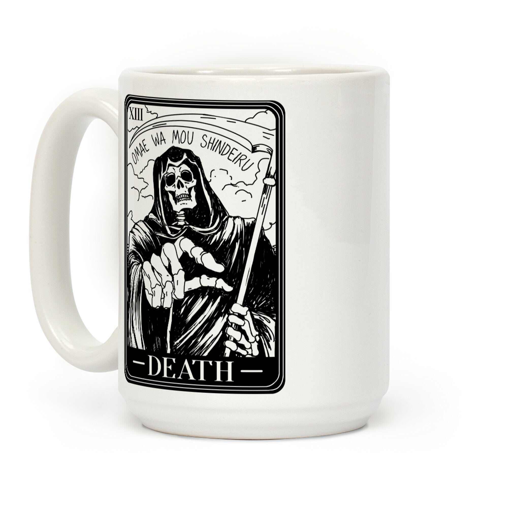 Omae Wa Mou Shindeiru Death Tarot Card Coffee Mug